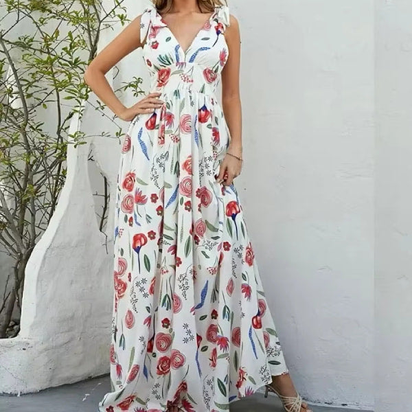 Halter Top Floral Long Dress