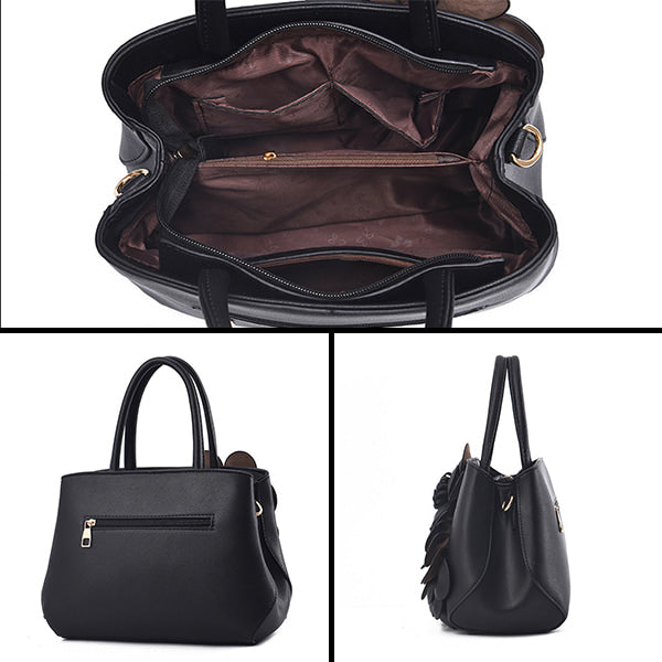 Handbag with 3D Flower - Image 3