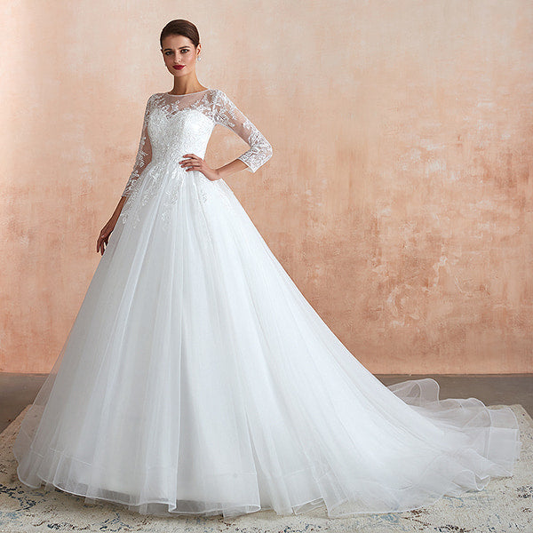 Alternative view of Ivory Floral Wedding Dress