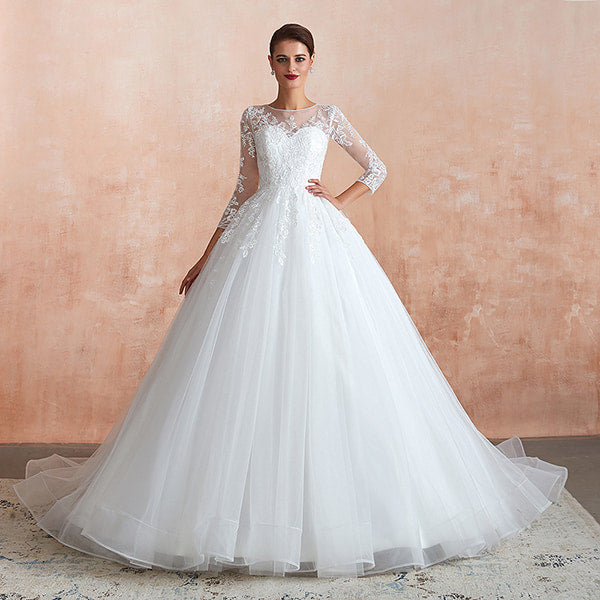 Ivory Floral Wedding Dress