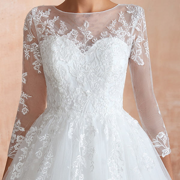 Ivory Floral Wedding Dress - Image 5