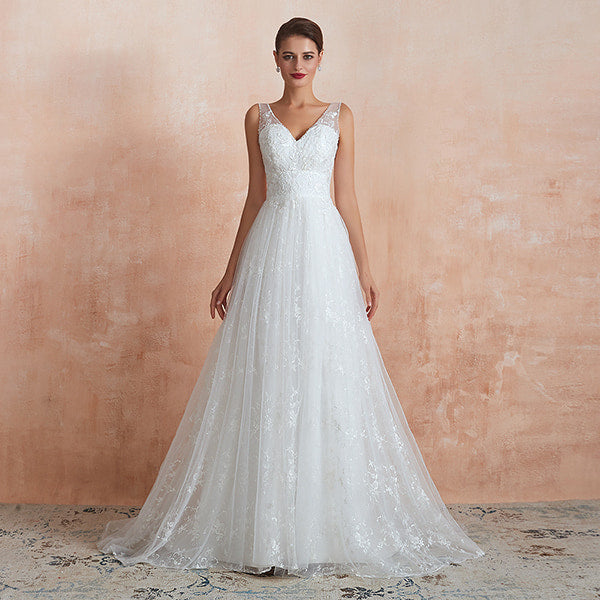 Lace Floral Wedding Dress
