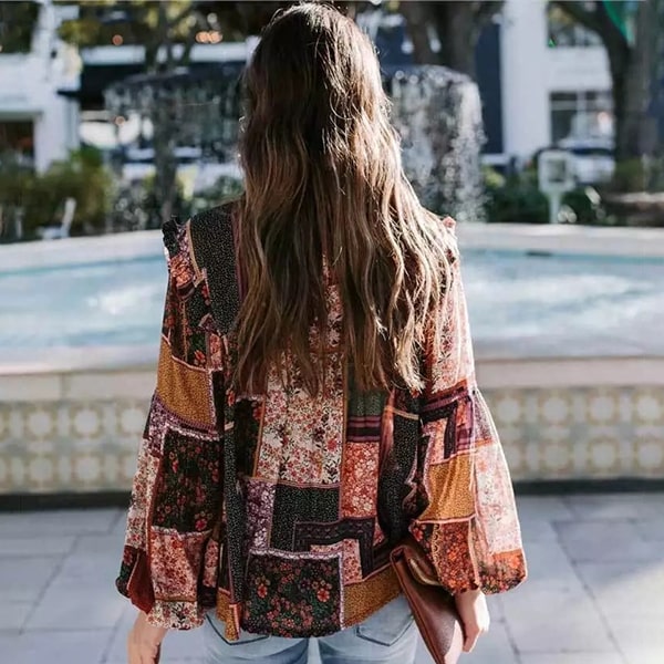 Large Floral Print Blouse - Image 5