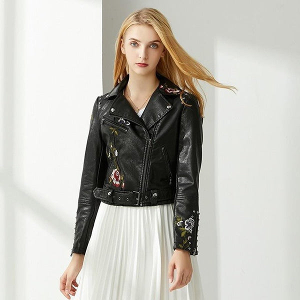 Alternative view of Leather Floral Jacket