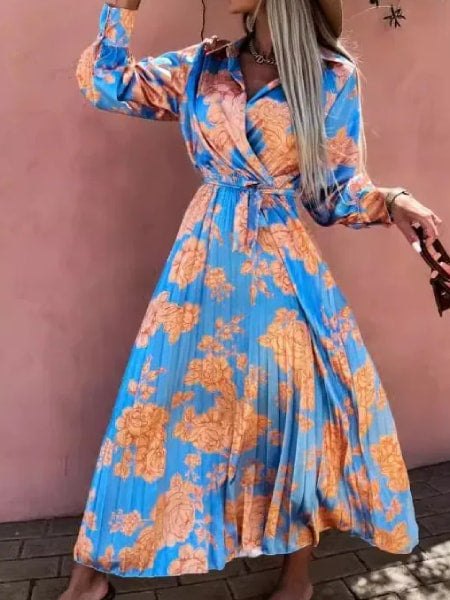 Alternative view of Light Blue Floral Long Dress