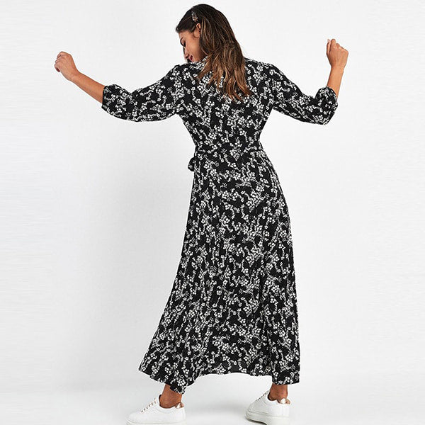 Alternative view of Long Black Floral Dress