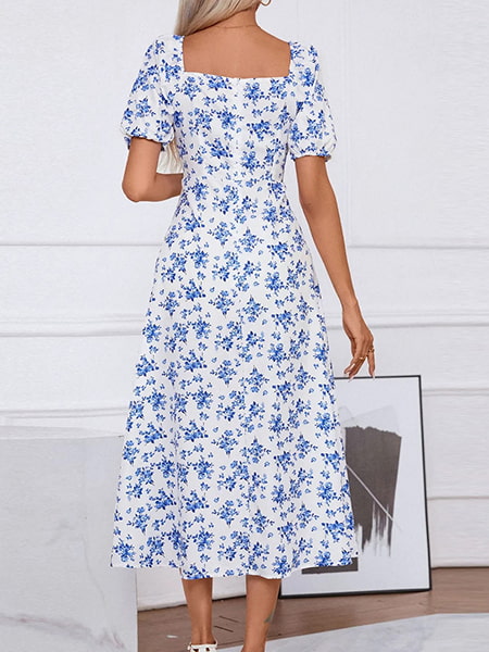 Long Colorful Floral Dress - Image 4