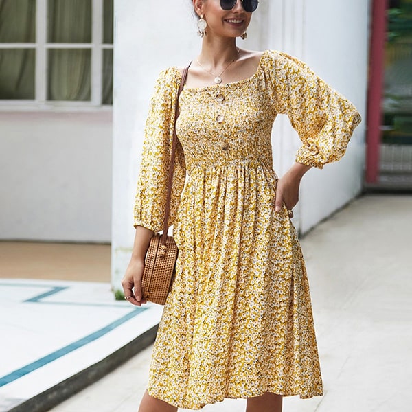 Long Dress Floral Pattern - Image 4