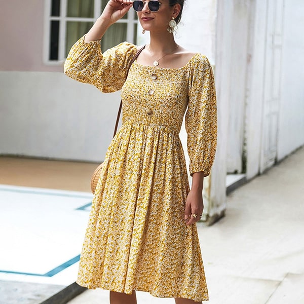 Long Dress Floral Pattern - Image 3