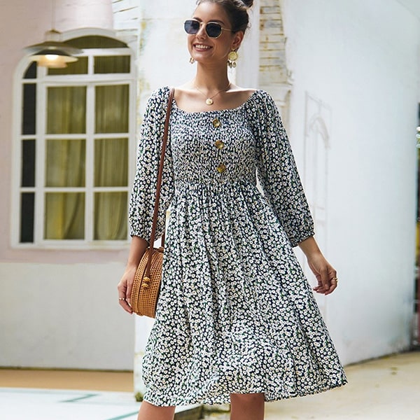 Long Dress Floral Pattern - Image 6