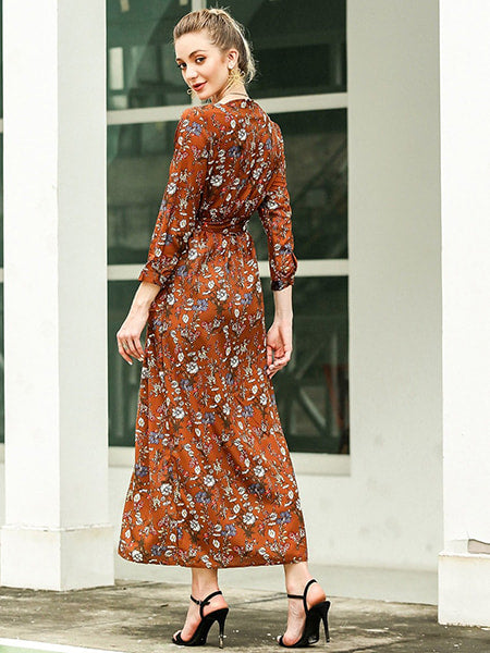 Alternative view of Long Dress with Small Flowers