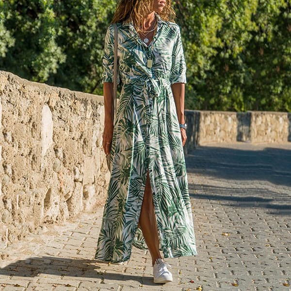 Long Floral Beach Dress