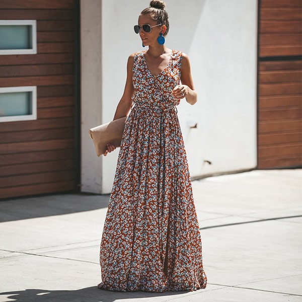 Alternative view of Long Floral Boho Dress