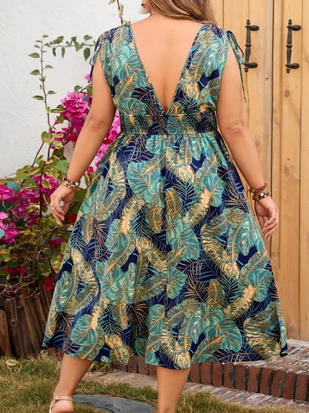 Alternative view of Long Floral Dress Plus Size
