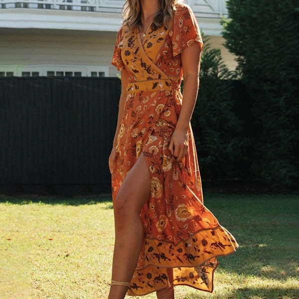 Long Floral Dress Vintage - Image 3