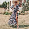 Long Floral Dress with a Slit