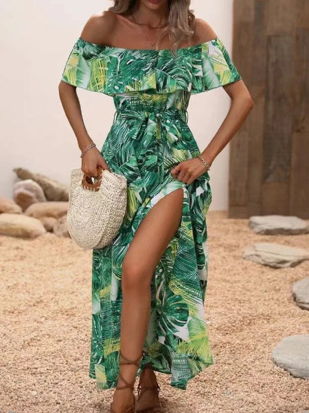 Alternative view of Long Floral Dress With Collar