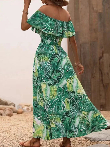 Long Floral Dress With Collar - Image 4