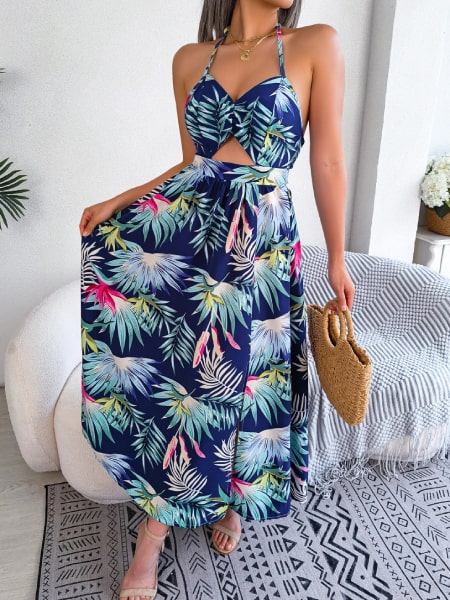 Alternative view of Long Floral Halter Dress