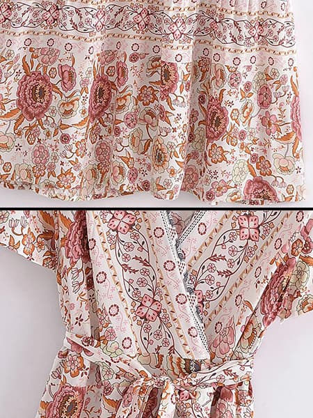 Long Floral Hippie Dress - Image 4