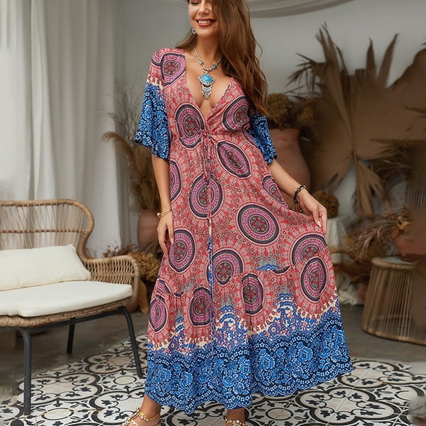 Alternative view of Long Floral Laced Dress