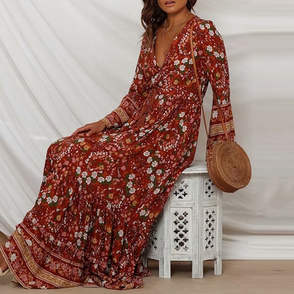 Long Floral Maxi Dress - Image 4