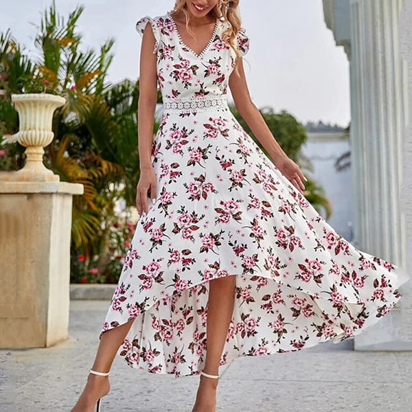 Long Floral Sleeveless Dress