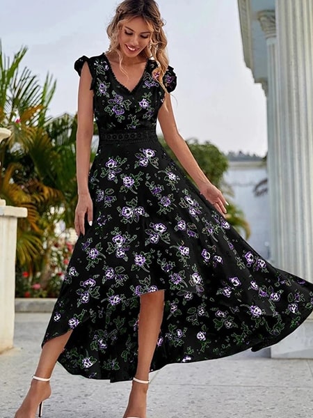 Long Floral Sleeveless Dress - Image 6