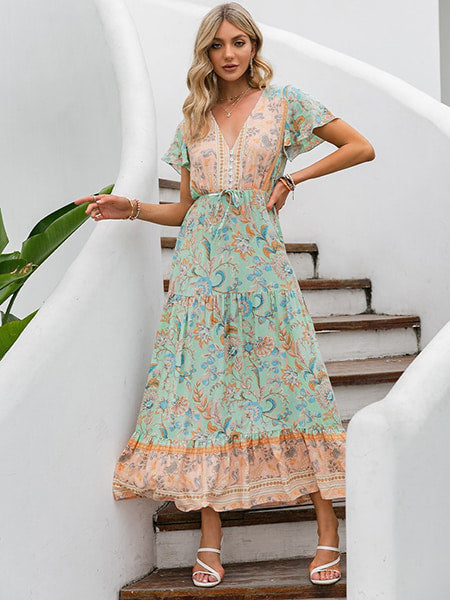 Alternative view of Long Floral Viscose Dress