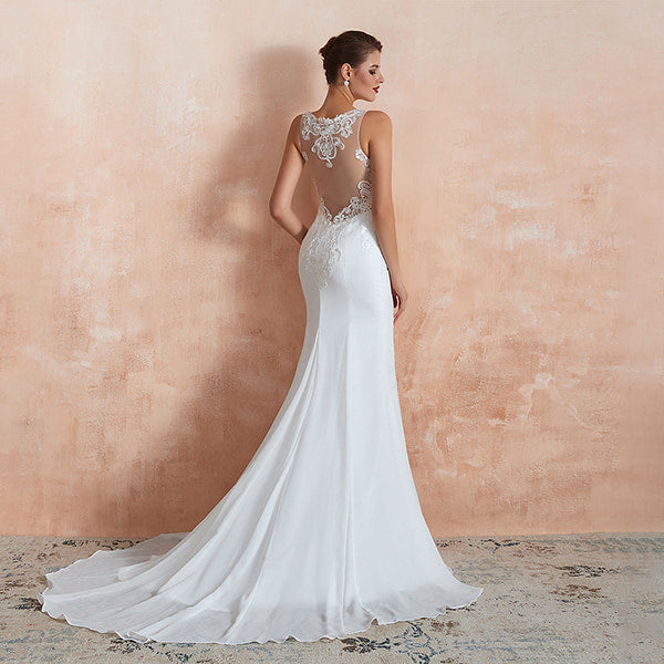 Long Floral Wedding Dress - Image 4