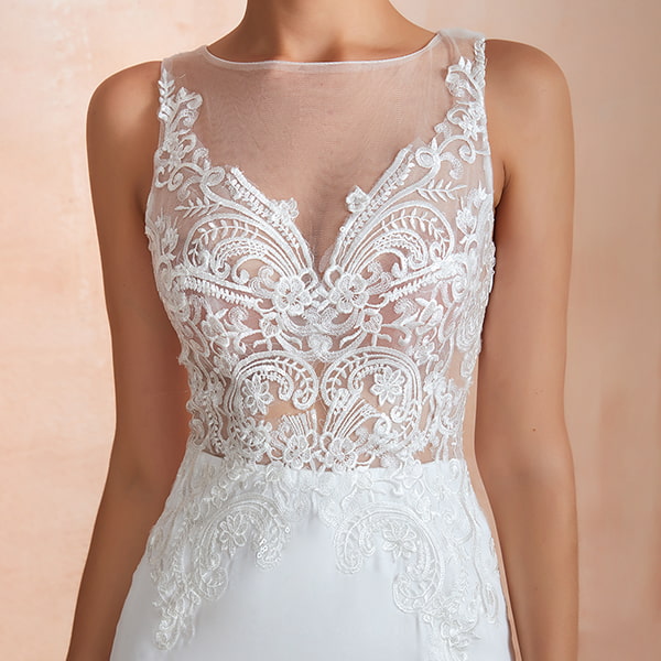 Long Floral Wedding Dress - Image 5