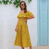 Long Floral Yellow Dress