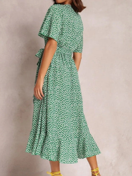 Long Green Floral Dress - Image 4