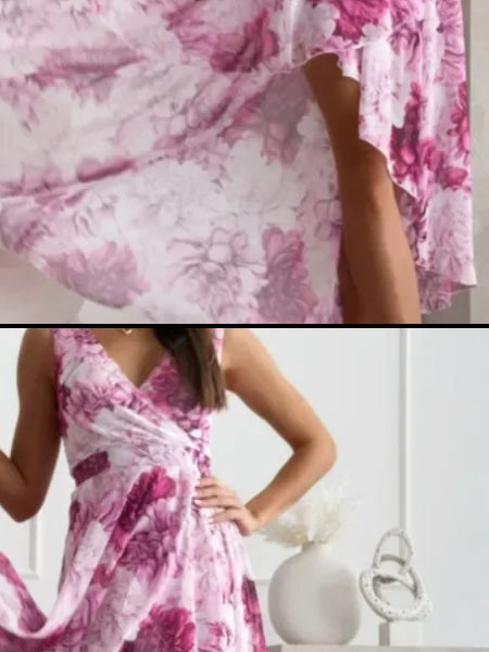 Alternative view of Long Pink Floral Dress
