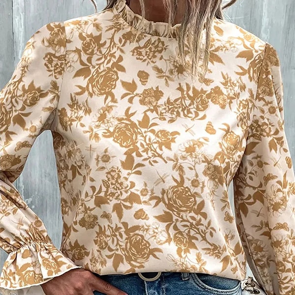 Long Sleeve Floral Blouse