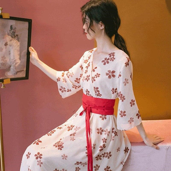 Long Sleeve Korean Floral Dress - Image 6
