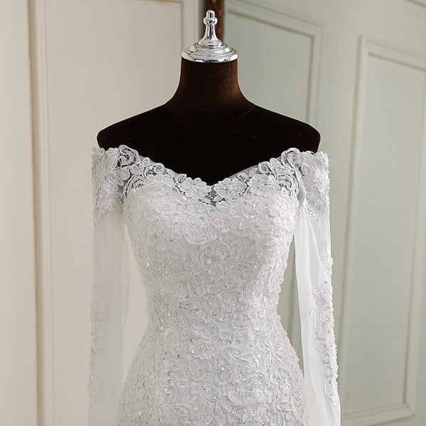 Alternative view of Long Sleeves Floral Dress for Wedding