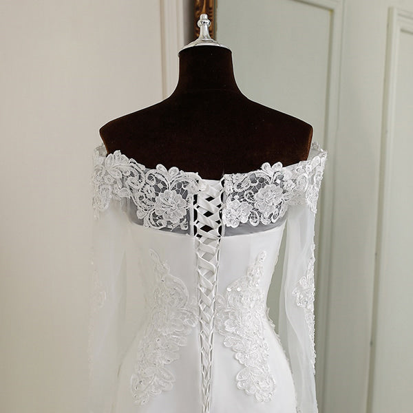Long Sleeves Floral Dress for Wedding - Image 4