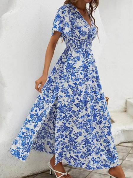 Long White Dress Floral | Floral Outfit