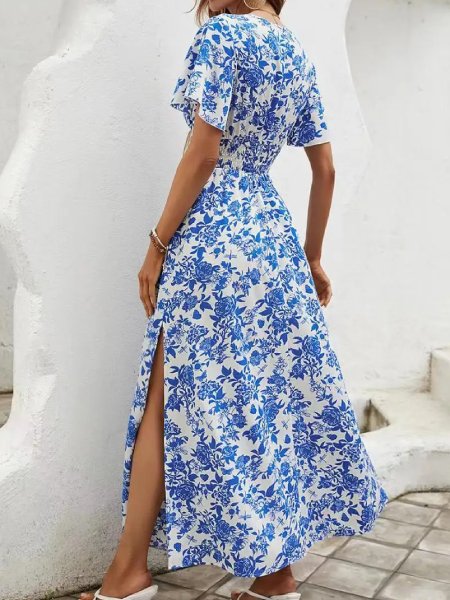 Long White Dress Floral | Floral Outfit