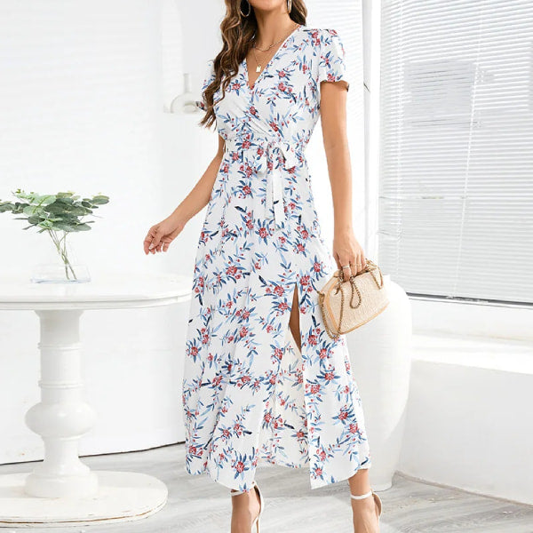 Long Wrap Dress Floral