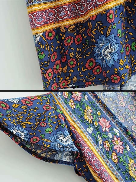 Long Wrap Floral Dress - Image 3