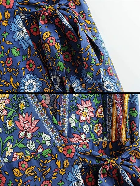 Long Wrap Floral Dress - Image 4