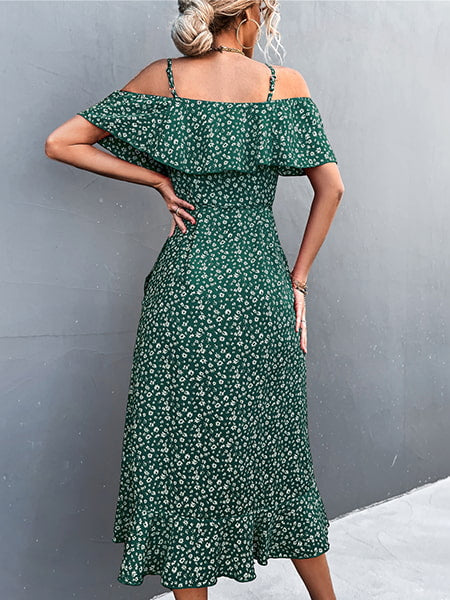 Mi-long Floral Wallet Dress - Image 6