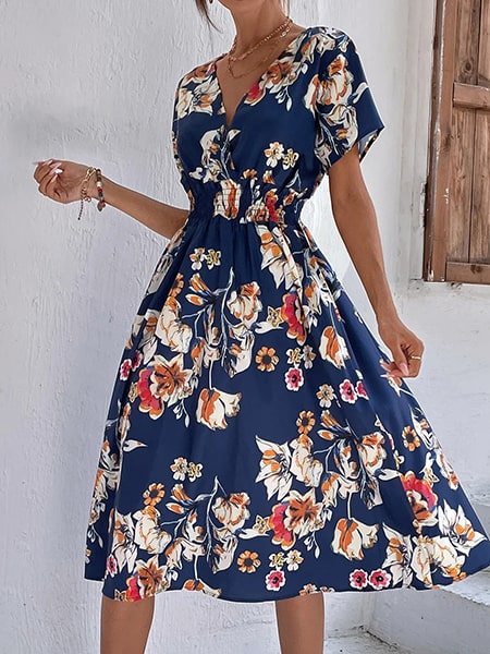 Alternative view of Mid-long Floral Summer Dress