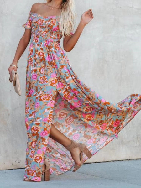 Alternative view of Off-shoulder Long Dress Floral