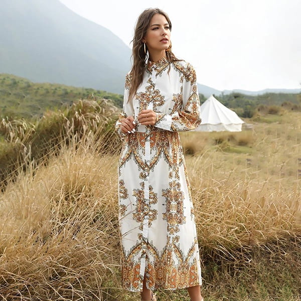 Alternative view of Oriental Floral Dress