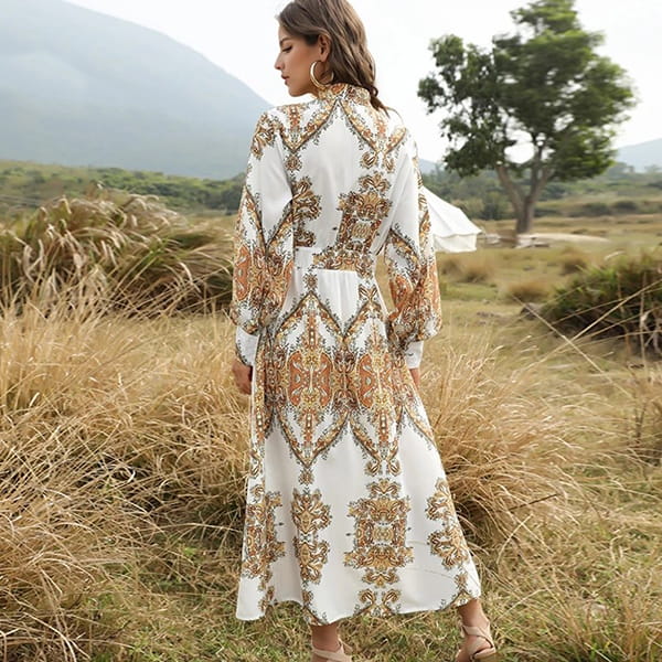 Oriental Floral Dress - Image 5