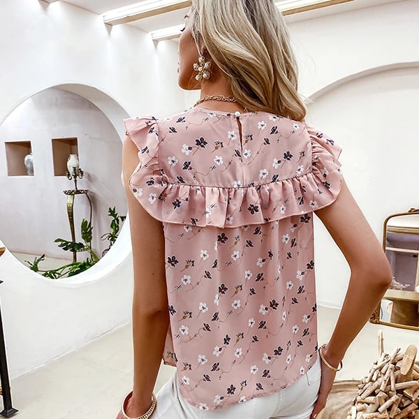 Pastel Floral Blouse - Image 4
