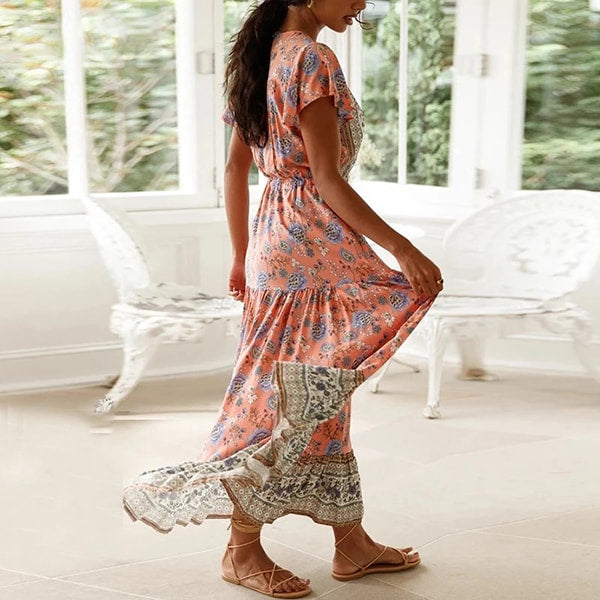 Pink Floral Long Dress - Image 4